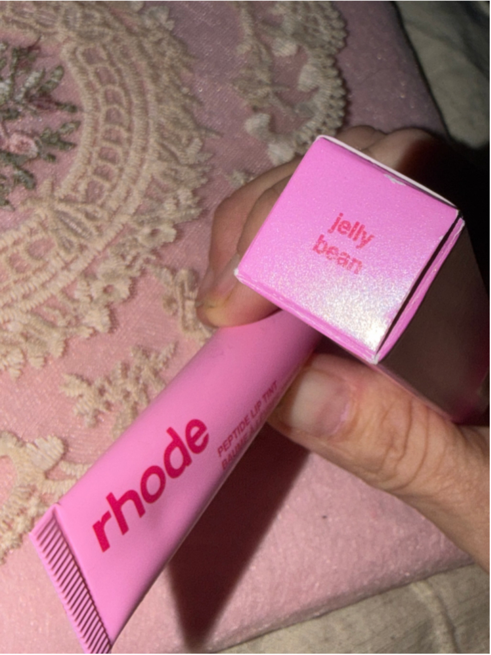 Women's rhode Peptide Lip Tint in Color Jelly Bean - Picture 5 of 8